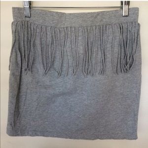 ONLY Mini skirt fringe layer gray Juniors